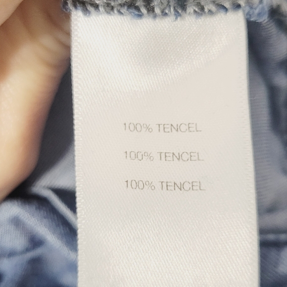 Kenneth Cole Blue Short Sleeve Full Length 1/2 Buttons Drawstring Waist Romper M - Picture 7 of 11